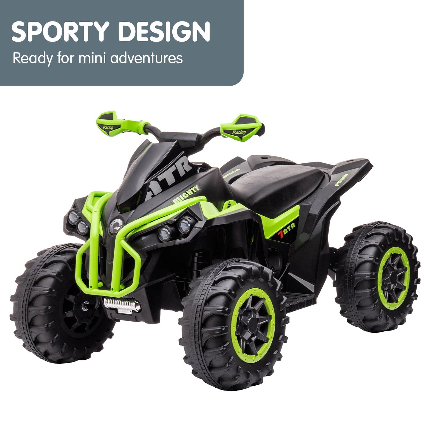 NNEDPE GTS99 Kids Toy Electric Ride On Quad Bike Toy ATV 50W - Green