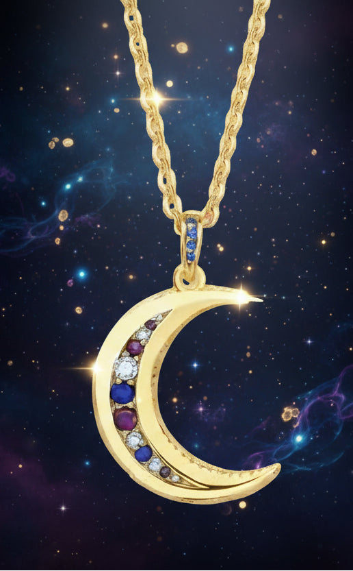 Celeste Moon Necklace - Elegant Celestial Jewelry for Every Occasion - Lucky Girl Gifts