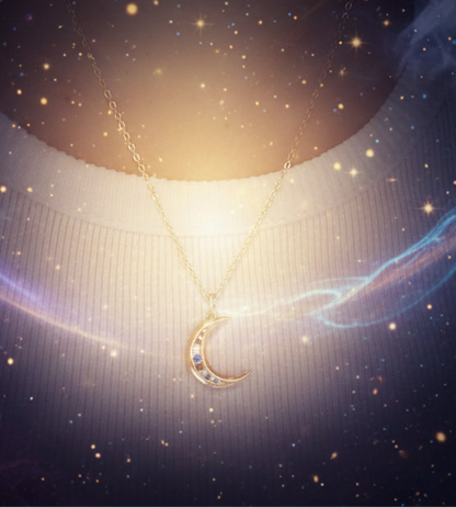 Celeste Moon Necklace - Elegant Celestial Jewelry for Every Occasion - Lucky Girl Gifts