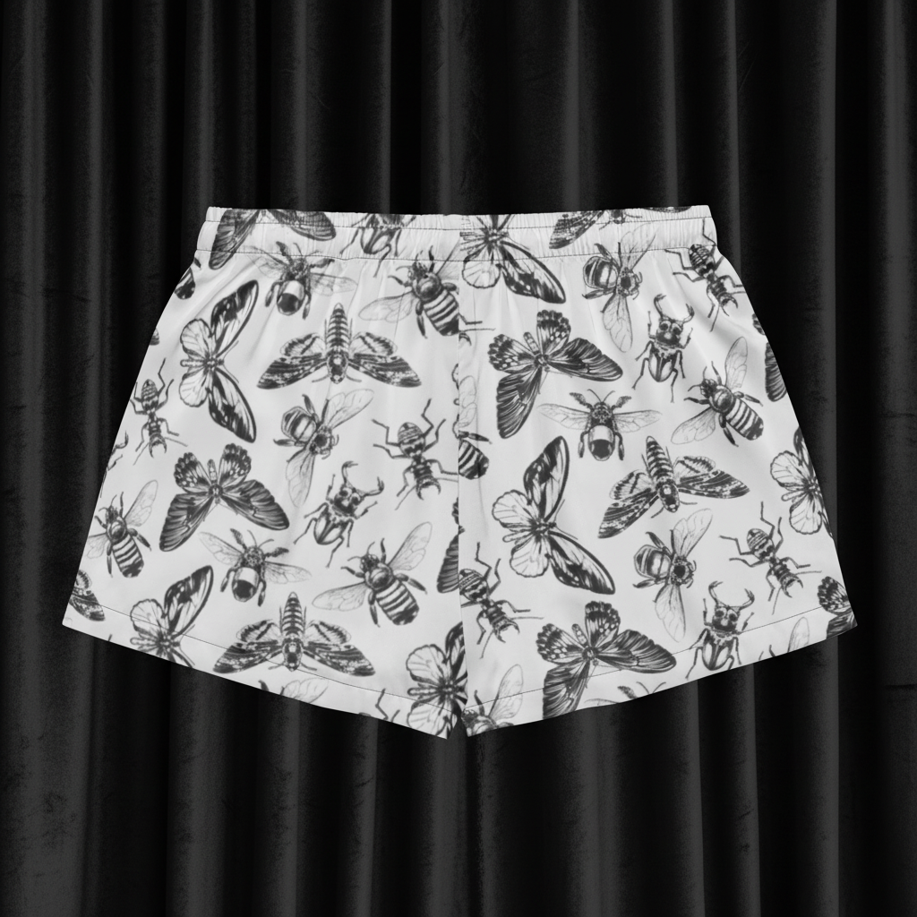 Skirt with insect pattern on a transparent background
