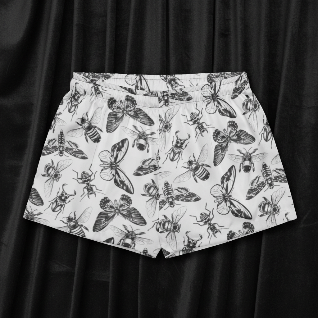Skirt with insect pattern on a white background