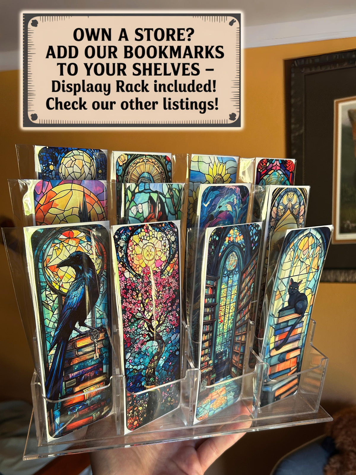 Dark Raven Bookmark – Gothic Bird in Flight Fantasy Art for Dark Fiction Readers, Myth Lovers - Lucky Girl Gifts