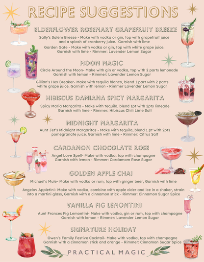 Midnight Margarita Craft Cocktail Infusion Drink Kit -Jar - Lucky Girl Gifts