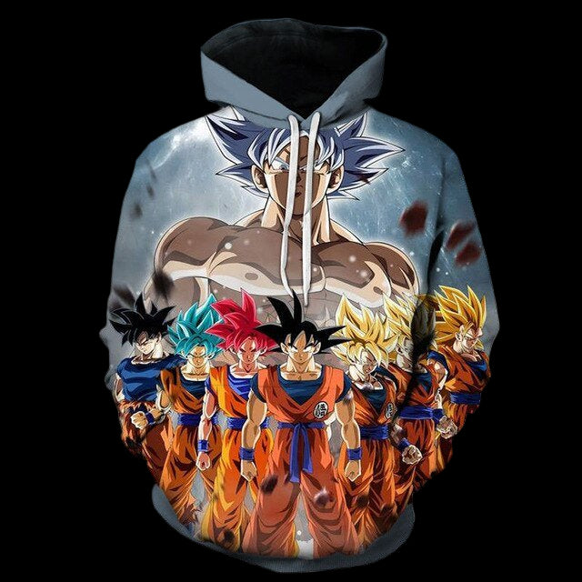 Hoodie with character design on a white background
