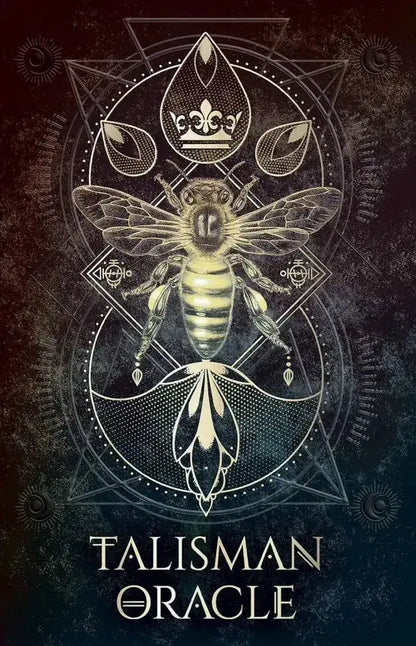 Talisman Oracle card with a bee design on a dark background