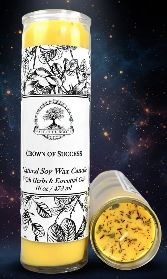 7 Day Herbal Spell Candle for Prosperity and Favorable Outcomes | Wiccan, Pagan, Hoodoo Magick - Lucky Girl Gifts