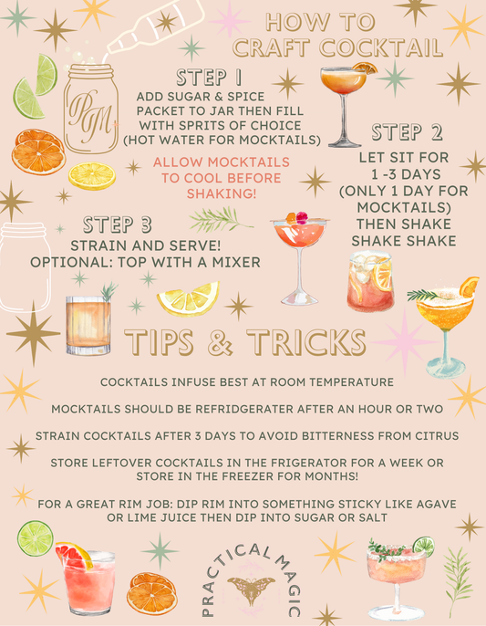 Midnight Margarita Craft Cocktail Infusion Drink Kit -Jar - Lucky Girl Gifts