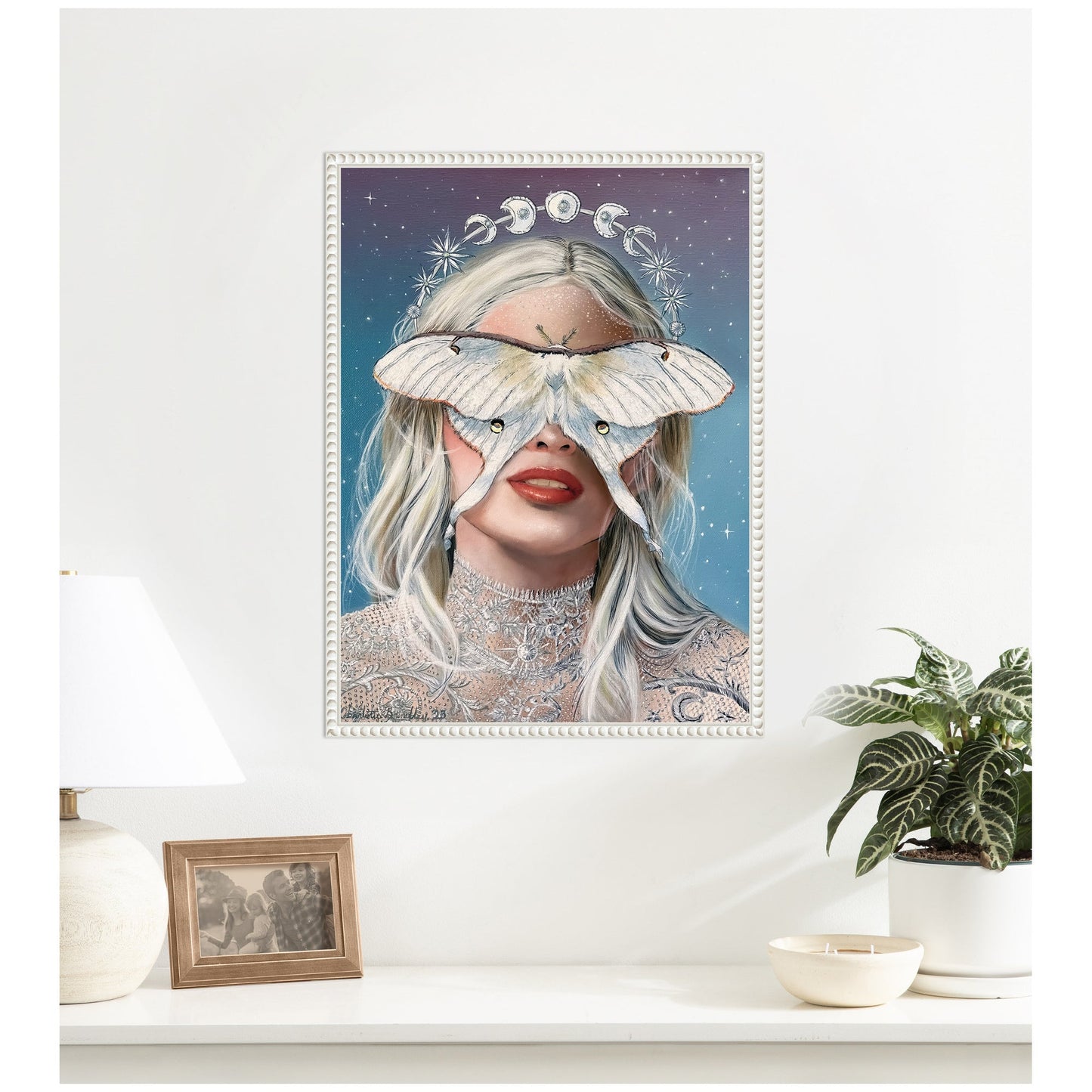 Moon Witch by Charlotte Brindley Framed Canvas Wall Art Print
