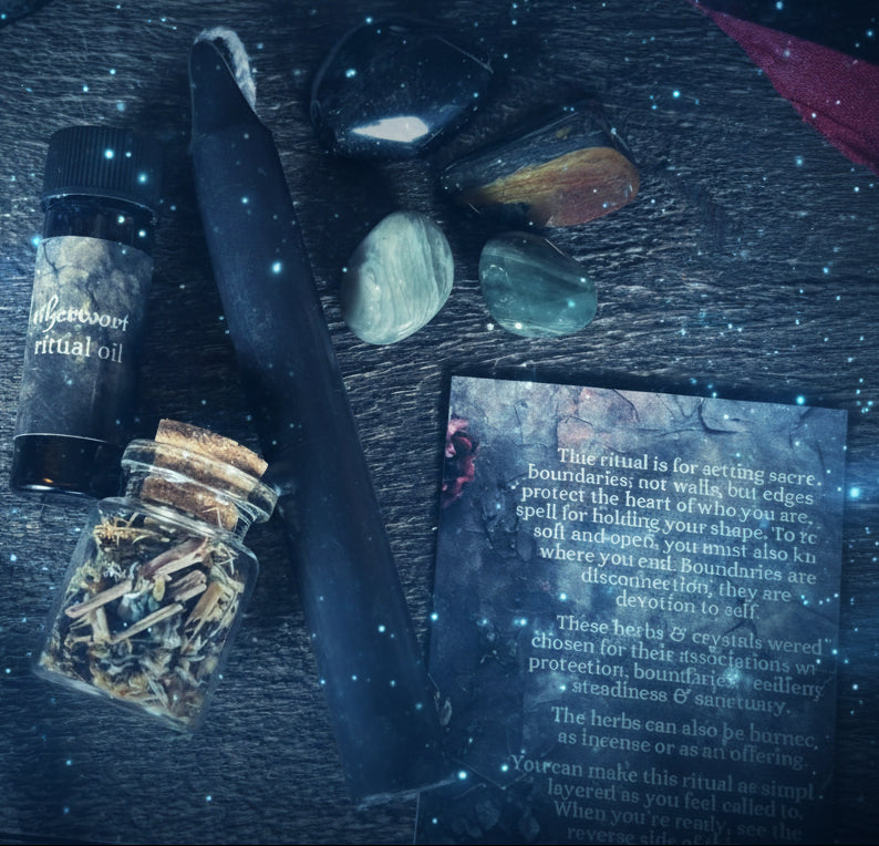 Boundaries Spell Kit for Witchcraft Protection and Creating Sacred Space - Lucky Girl Gifts