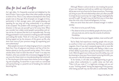 A printed page with the title 'Gin for Love and Care' in large serif text at the top left, followed by two columns of text on a white page. The left column has a single paragraph, and the right column has a bulleted list.