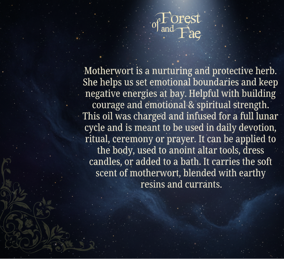 Motherwort Ritual Oil for Sacred Altars | Empath Protection - Lucky Girl Gifts