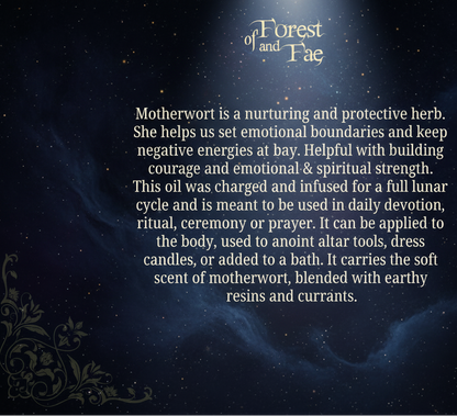Motherwort Ritual Oil for Sacred Altars | Empath Protection - Lucky Girl Gifts