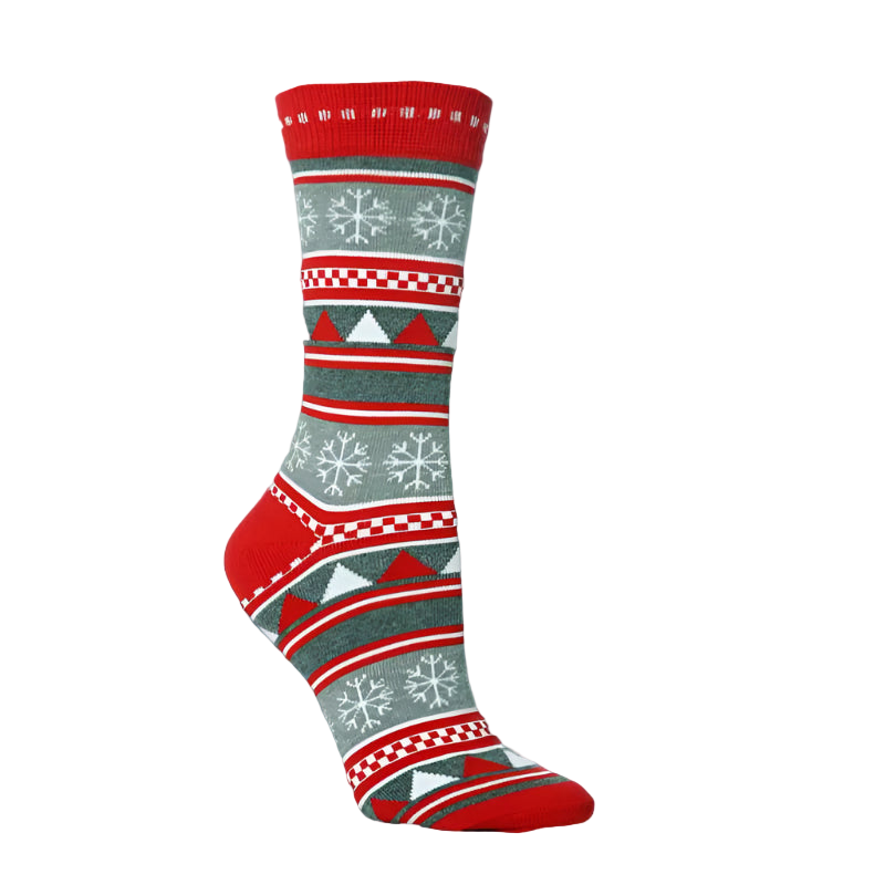 Colorful patterned sock on a white background