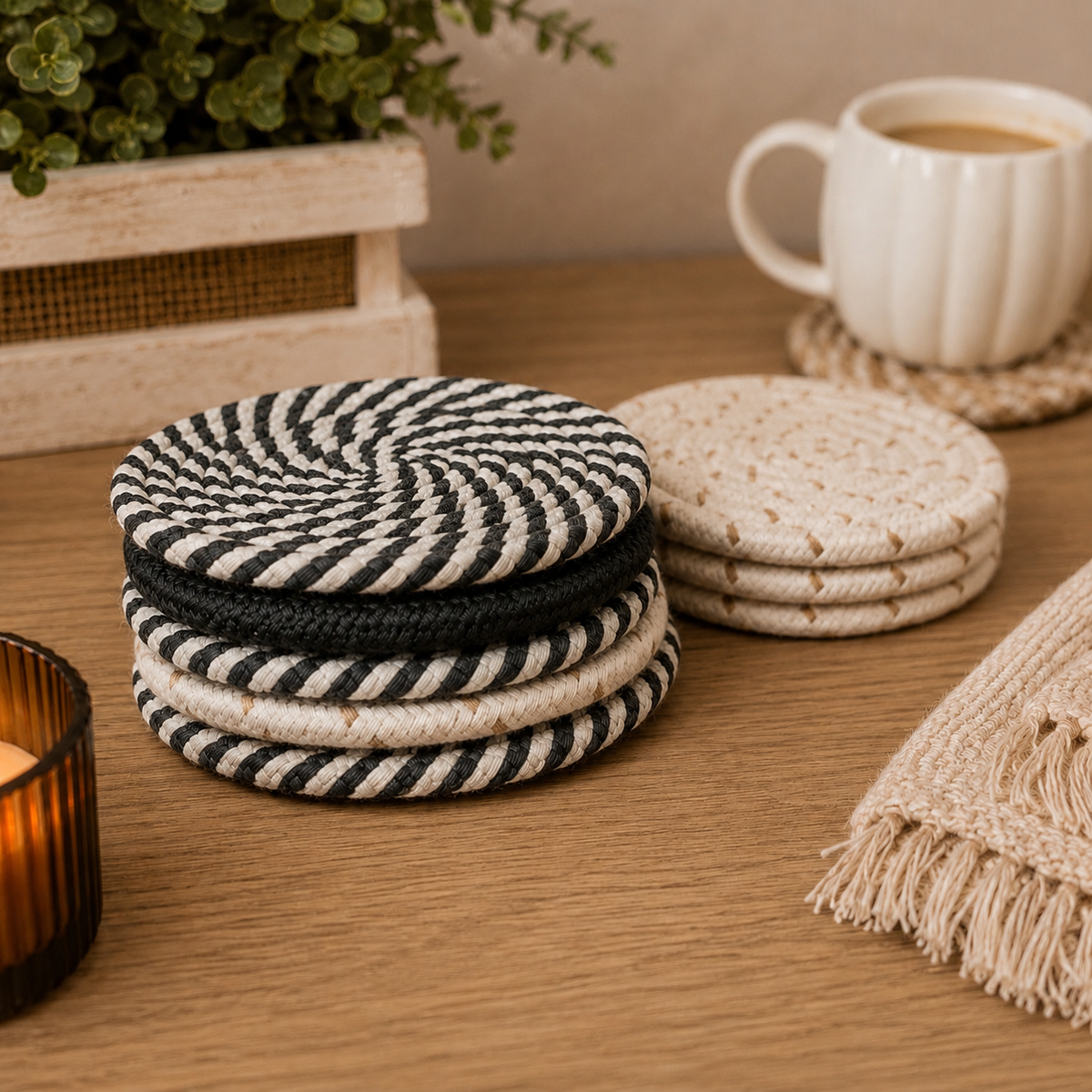 Fall Fabric Coasters - Lucky Girl Gifts
