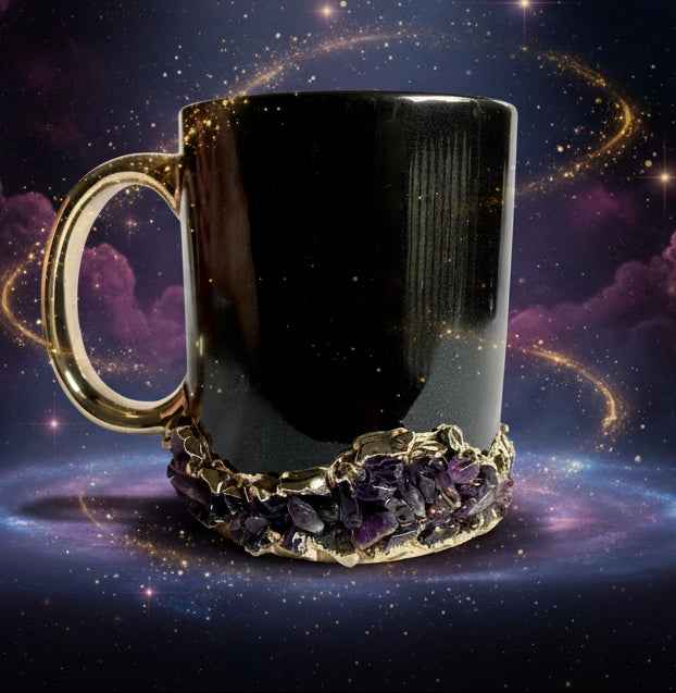 Sediments Black Ceramic Mugs Set - Set of 2 Stylish Coffee Cups