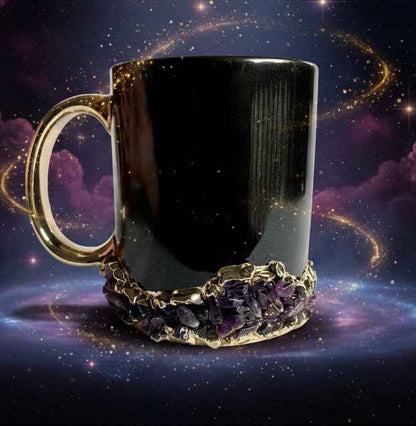 Sediments Black Ceramic Mugs Set - Set of 2 Stylish Coffee Cups