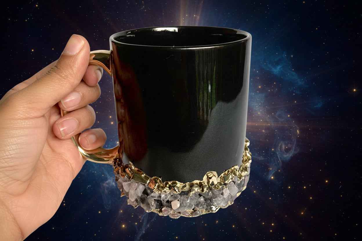 Sediments Black Ceramic Mugs Set - Set of 2 Stylish Coffee Cups