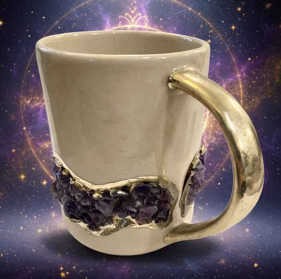 Flow Cream Ceramic Mugs Set - Set of 2 Elegant Mugs