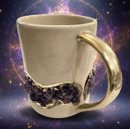 Flow Cream Ceramic Mugs Set - Set of 2 Elegant Mugs