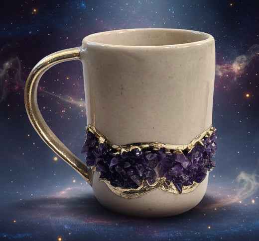 Flow Cream Ceramic Mugs Set - Set of 2 Elegant Mugs