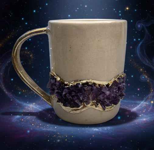 Flow Cream Ceramic Mugs Set - Set of 2 Elegant Mugs