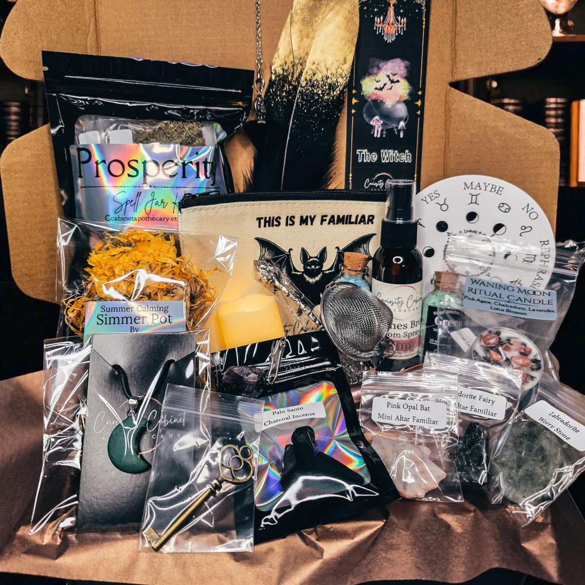 Large Witchcraft Mystery Box Gift Set - Surprise Witchcraft DIY Occult - Blind Date with a Witch - Feminine Witchy Gifts - Boo Basket - Lucky Girl Gifts