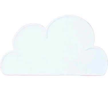 White cloud shape on a pink background