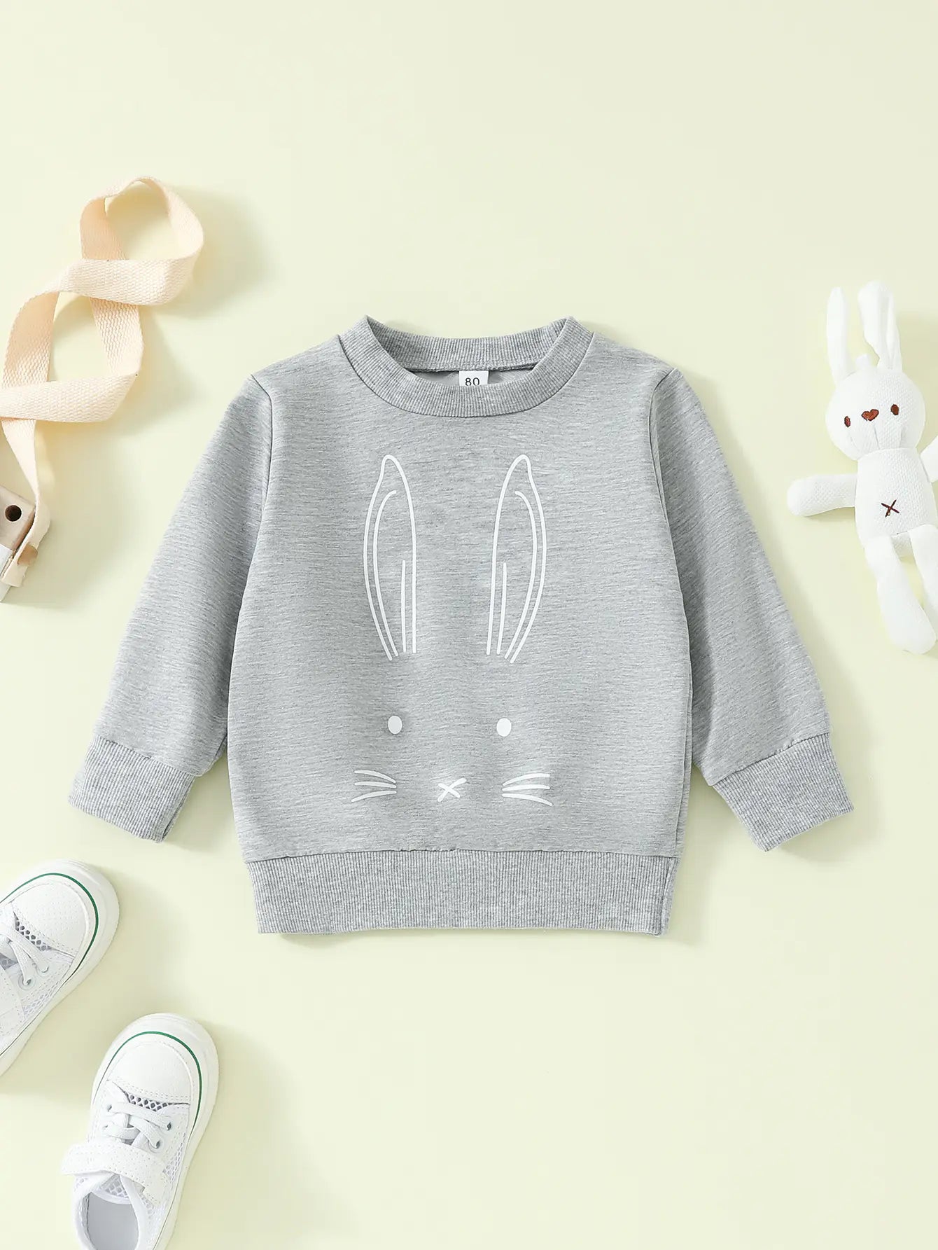 Popular Rabbit Pattern Sweatshirt for Girls