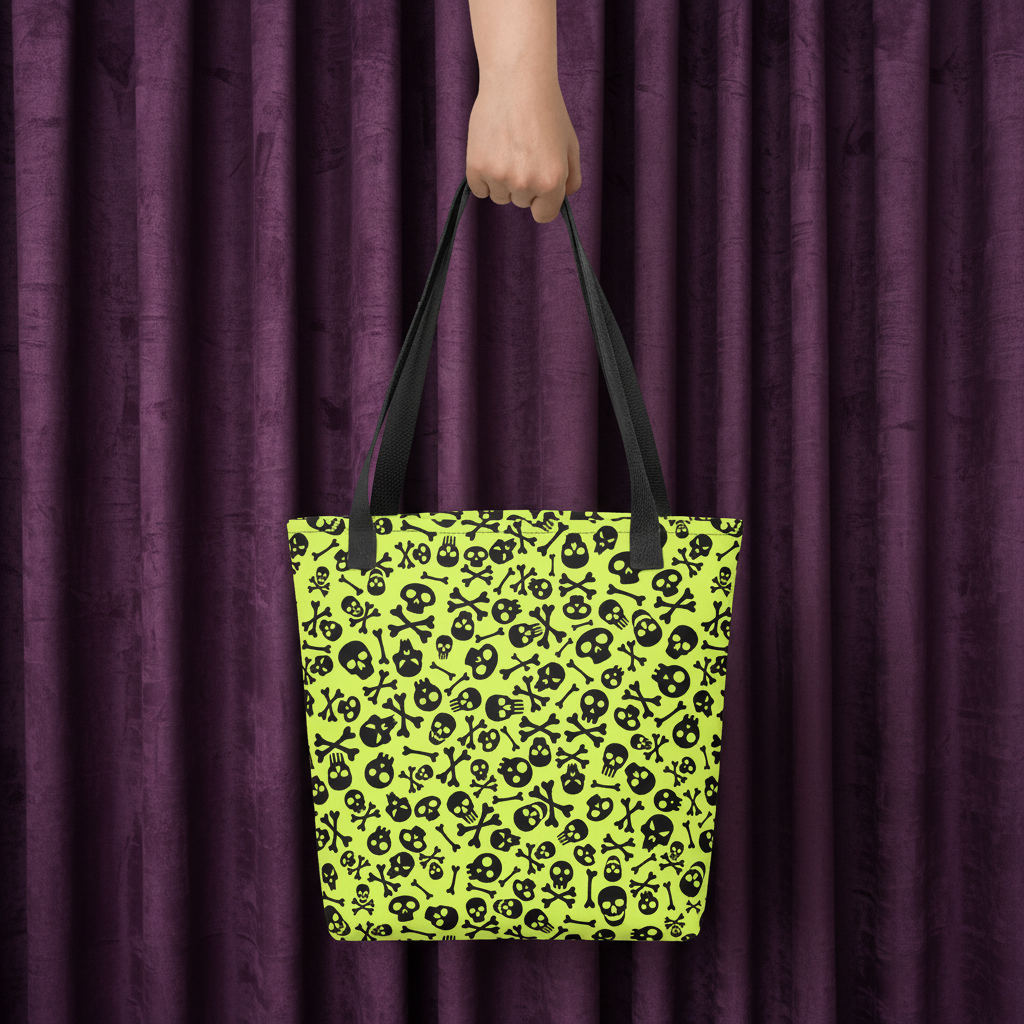 Lime Bones Tote bag - Lucky Girl Gifts