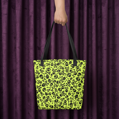 Lime Bones Tote bag - Lucky Girl Gifts