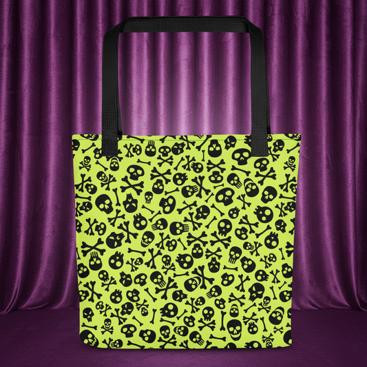 Lime Bones Tote bag