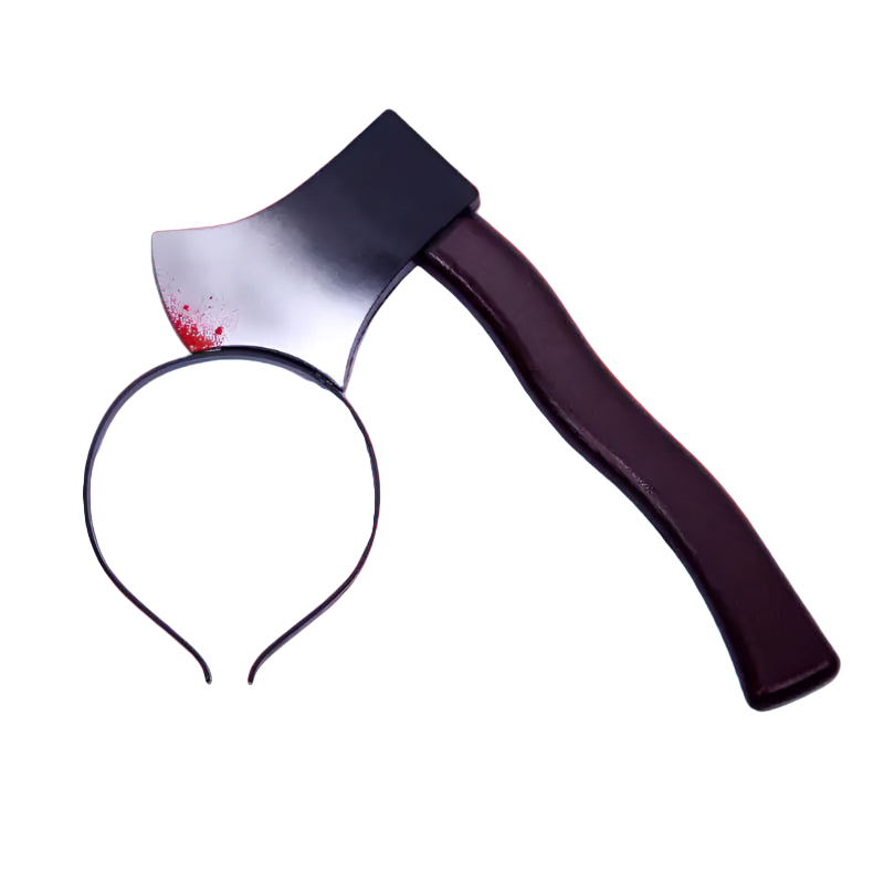 Axes with a headband on a white background