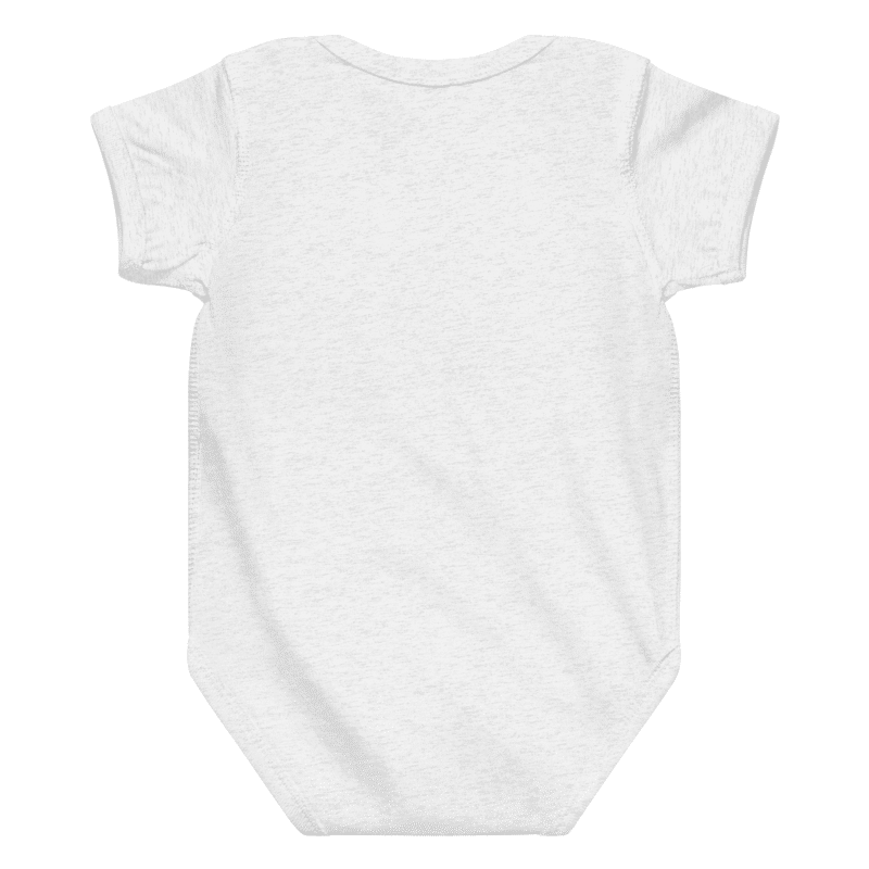White baby onesie on a white background