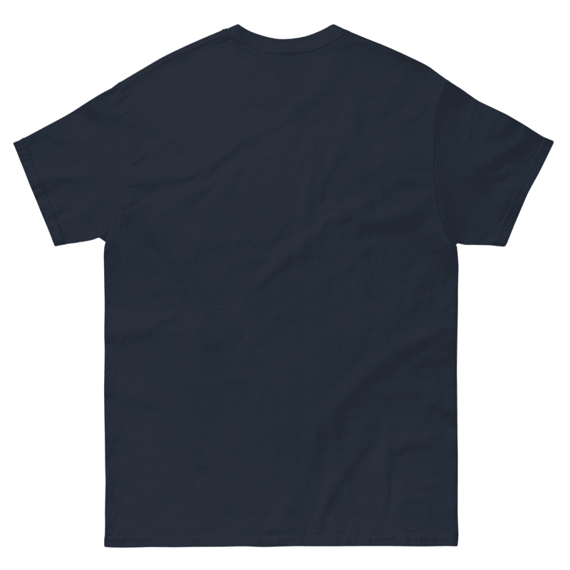 Plain black t-shirt on a white background