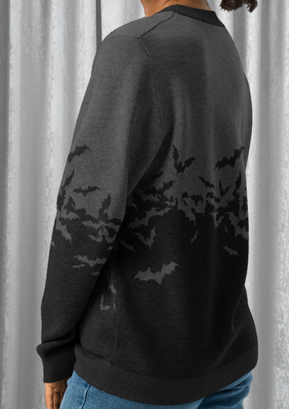 Woman wearing a black tie-dye sweatshirt on a transparent background