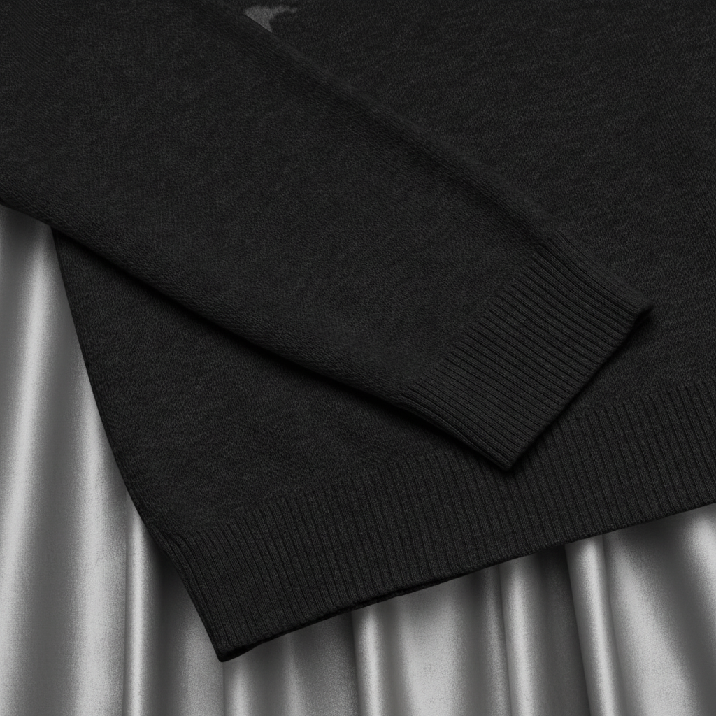 Black sweater on a transparent background