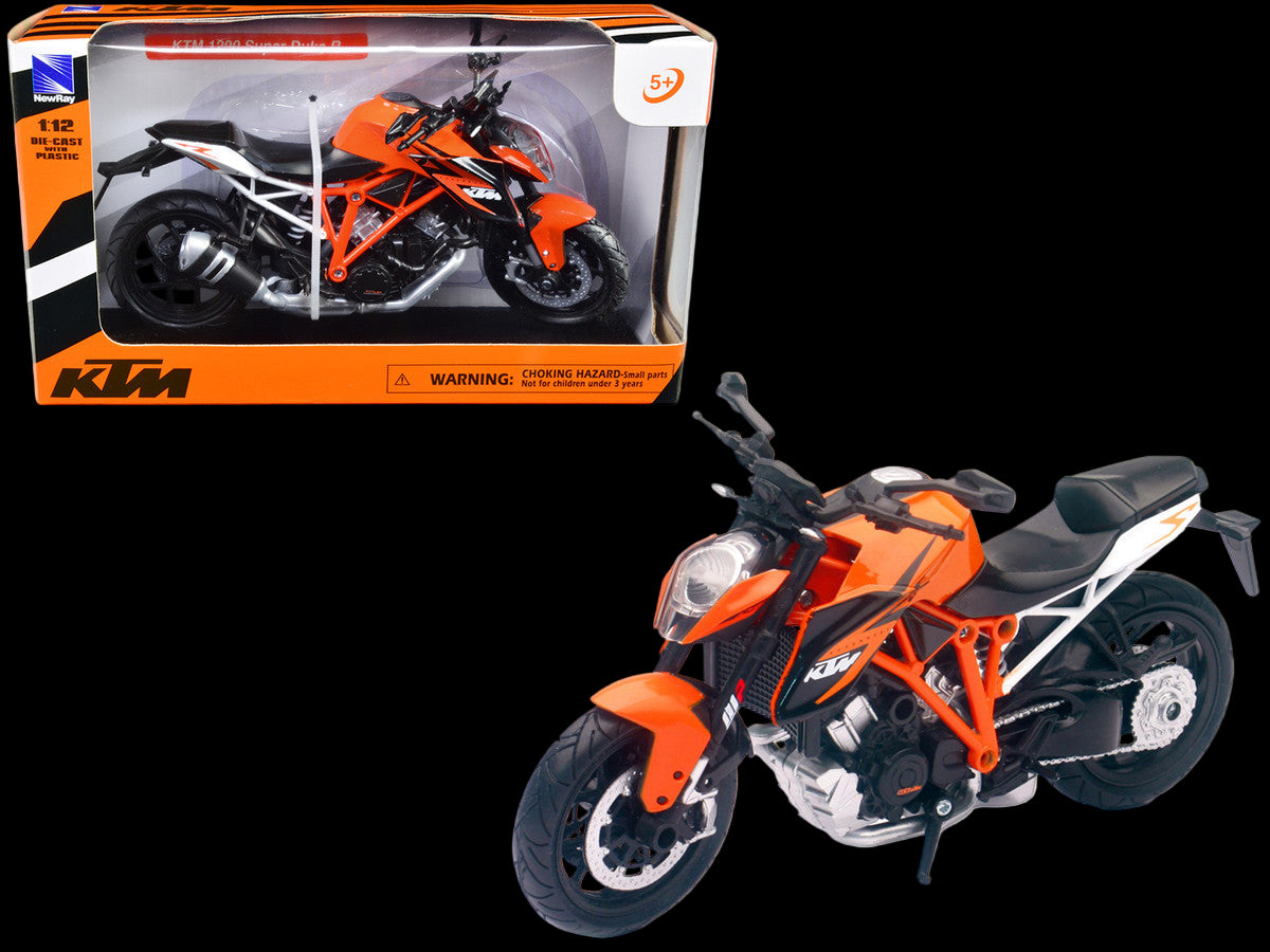 KTM 1290 Super Duke R Motorcycle Orange 1/12 Diecast Model by New Ray