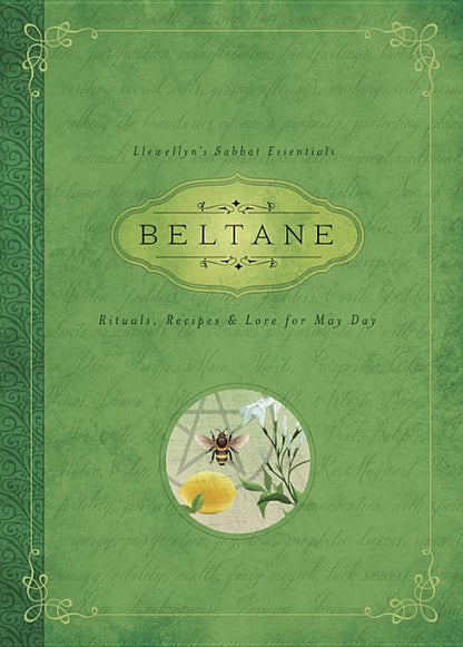 Book cover of 'Beltane' with green background and decorative elements.