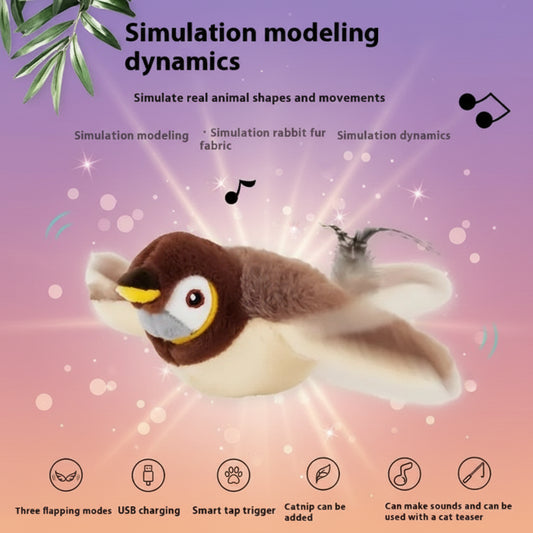 Toy penguin with text about simulation modeling dynamics on a white background