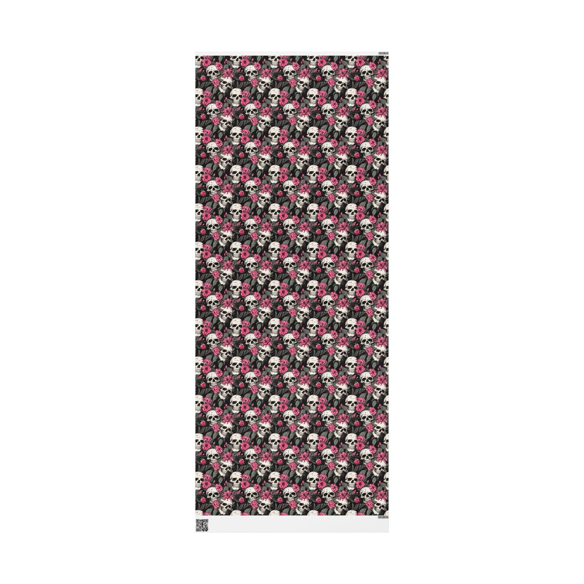 Pink Flowers and Skulls Gift Wrap - Lucky Girl Gifts