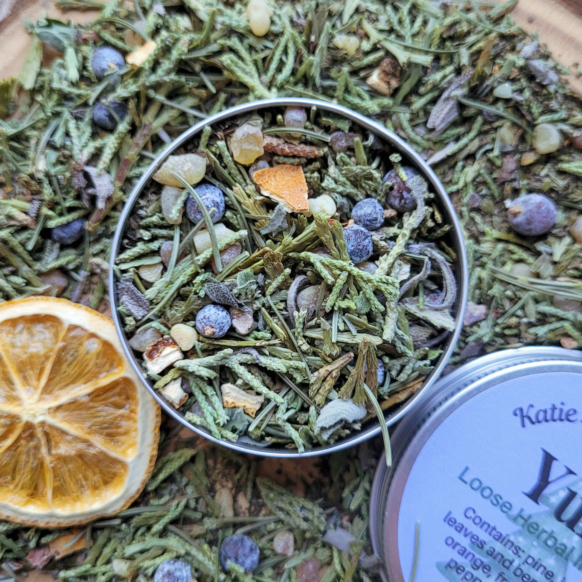 Yule Herbal Incense – Pine Cedar Frankincense Blend for Winter Solstice Rituals & Renewal