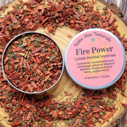 Fire Power Herbal Incense – Cinnamon Dragon’s Blood Blend for Courage, Energy & Empowerment