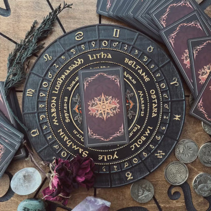 Wooden Decan Wheel of The Year