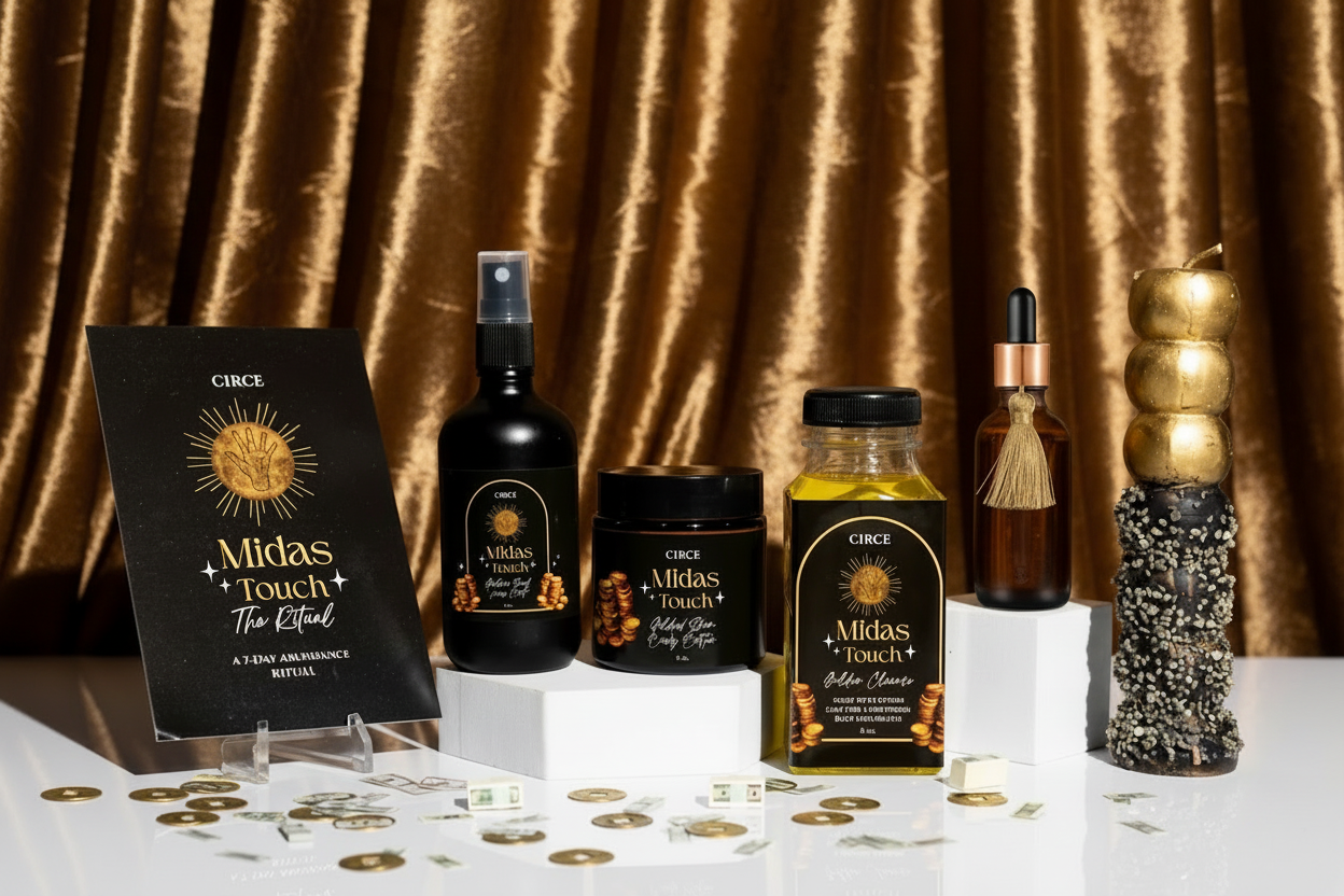 Collection of Cire de Paris Midas Touch hair care products on a white background