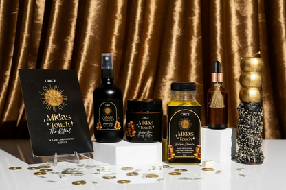 Collection of Cire de Paris Midas Touch hair care products on a white background