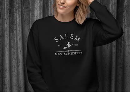 Salem Massachusetts Embroidered Sweatshirt - Lucky Girl Gifts