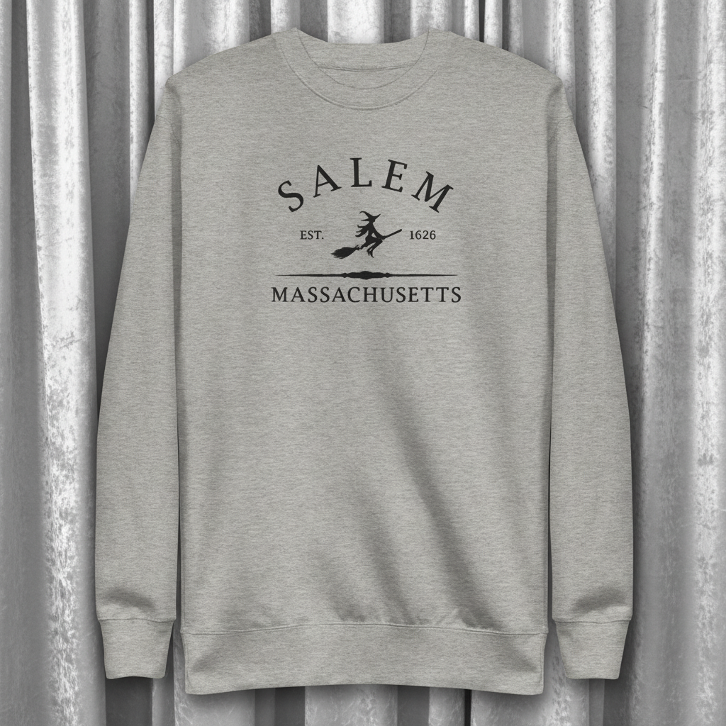 Salem Massachusetts Embroidered Sweatshirt - Lucky Girl Gifts