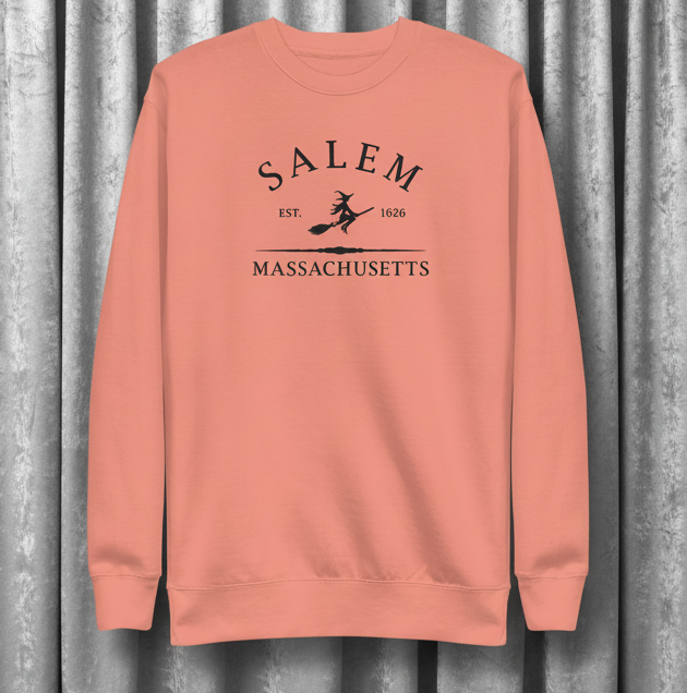 Salem Massachusetts Embroidered Sweatshirt - Lucky Girl Gifts