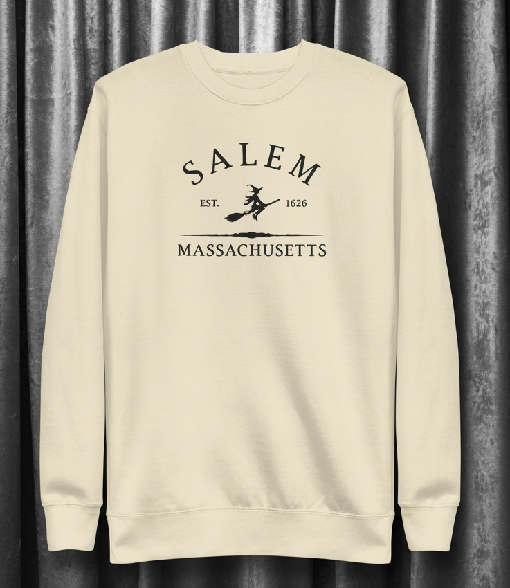 Salem Massachusetts Embroidered Sweatshirt - Lucky Girl Gifts