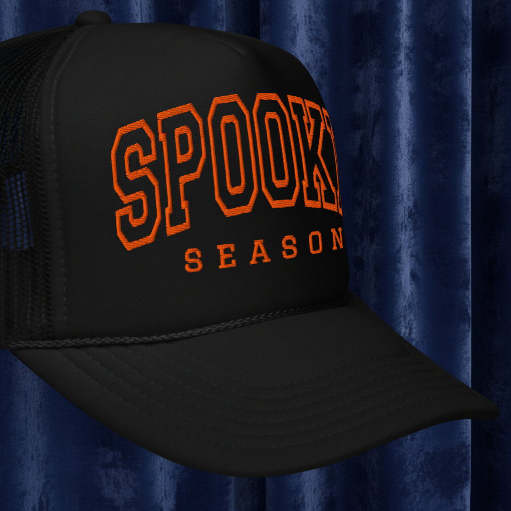 Spooky Season Embroidered Foam Trucker Hat
